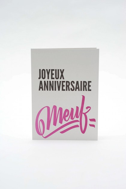 Cartes d'anniversaire letterpress.