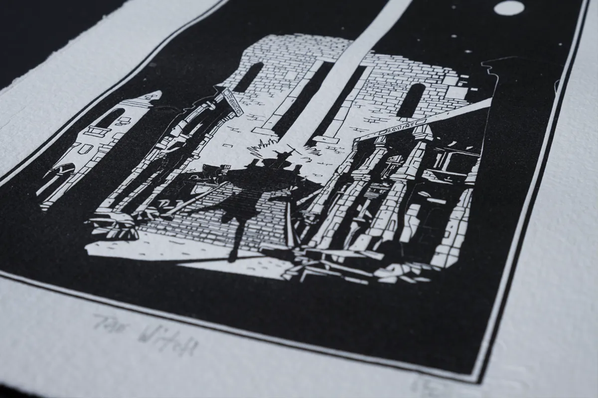 gros plan d'une gravure